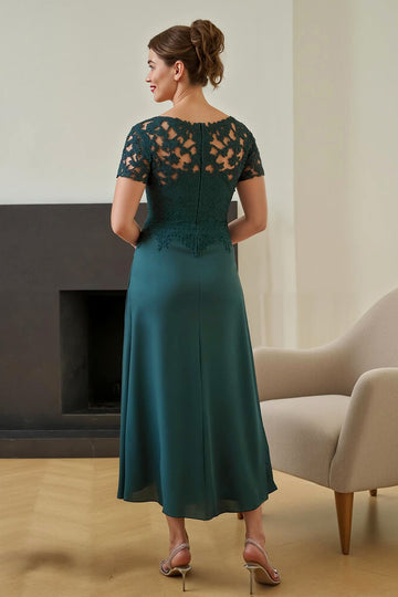 Fourreau de pin froncé col en V Robe mère de la mariée avec fente